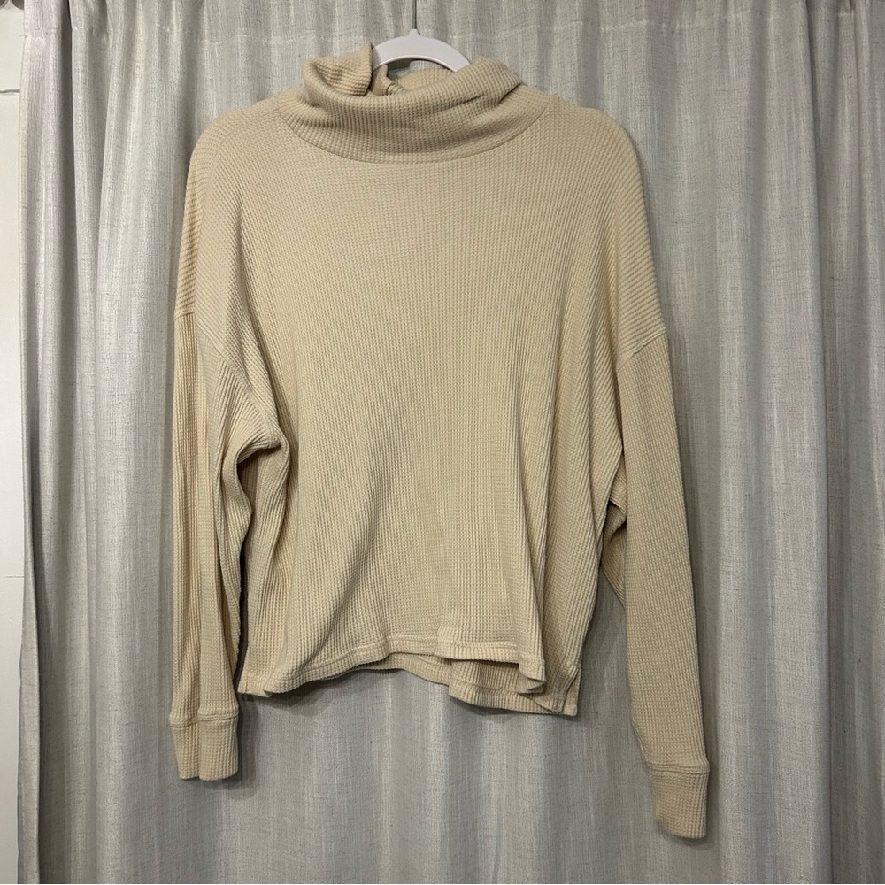 A&F Waffle Knit Turtleneck Pullover